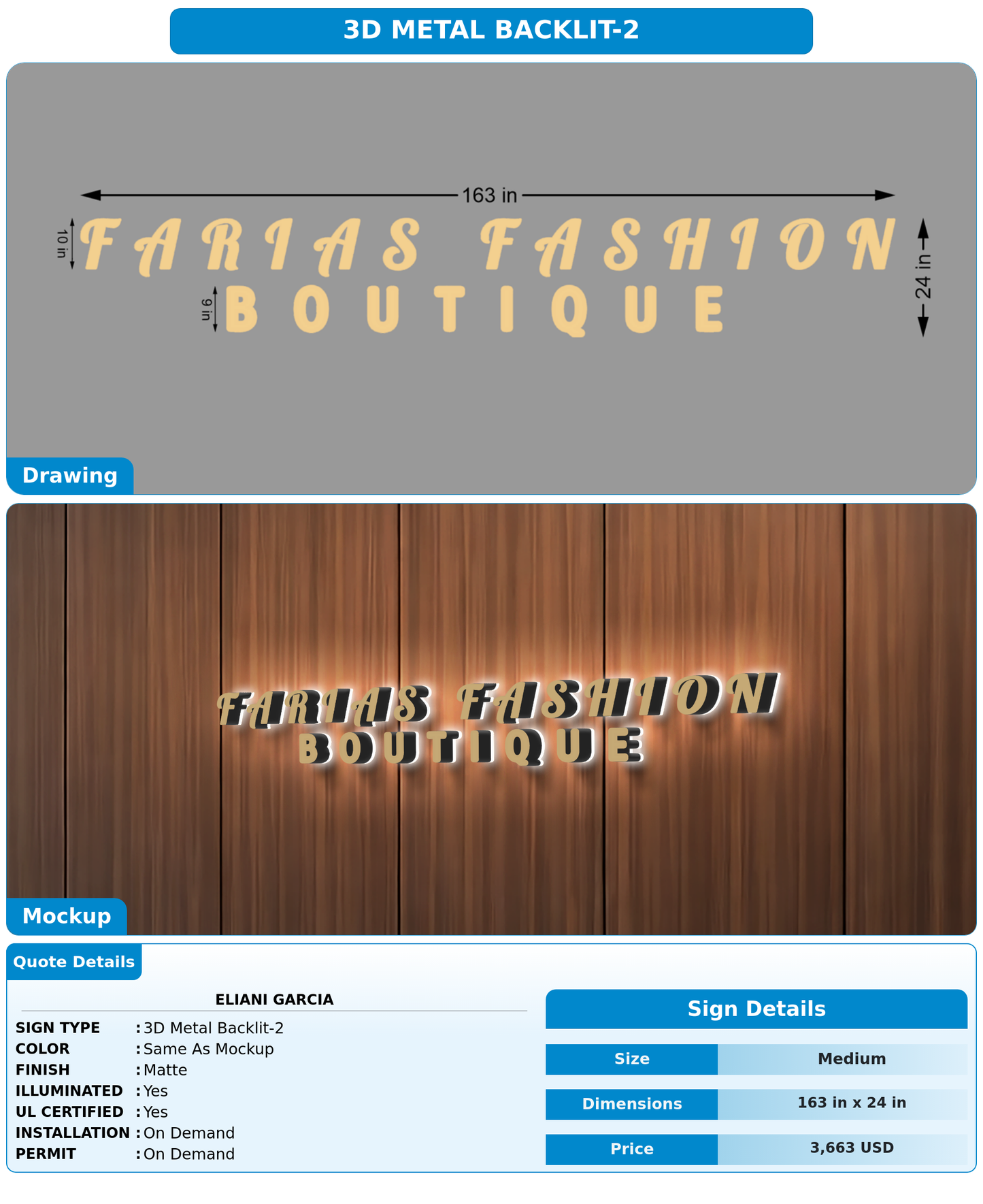 CUSTOM MOCKUP SIGN FOR eliani garcia