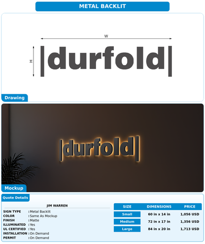 CUSTOM MOCKUP SIGN FOR Jim Warren