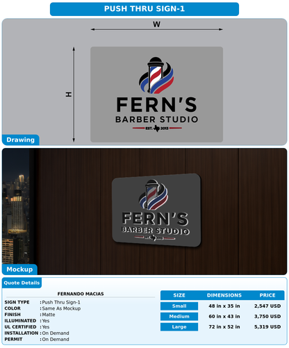 CUSTOM MOCKUP SIGN FOR Fernando Macias