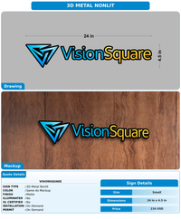 CUSTOM MOCKUP SIGN FOR Visionsquaee