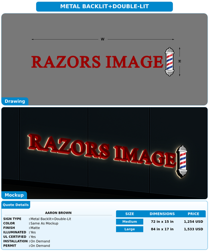 CUSTOM MOCKUP SIGN FOR Aaron Brown