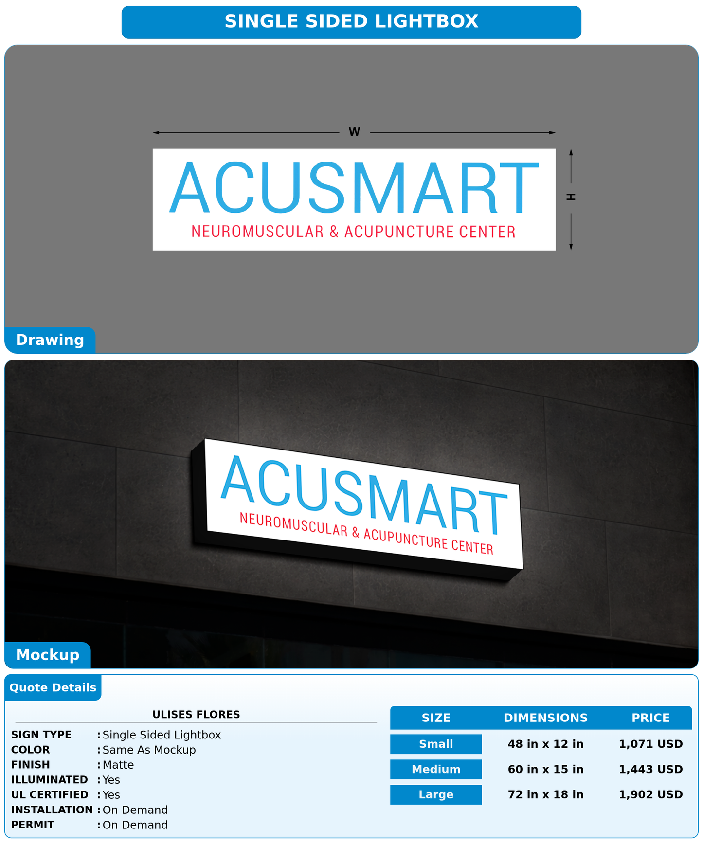 CUSTOM MOCKUP SIGN FOR Ulises Flores