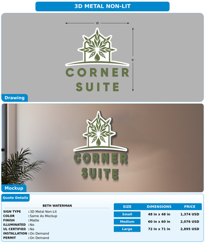CUSTOM MOCKUP SIGN FOR Beth Waterman