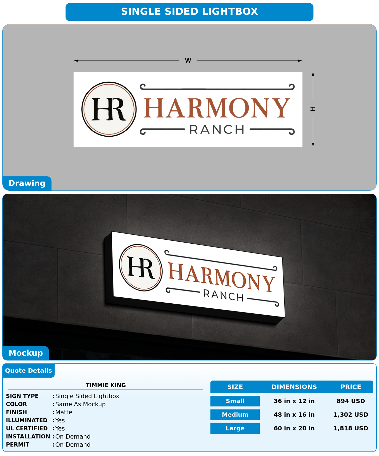 CUSTOM MOCKUP SIGN FOR Timmie  King