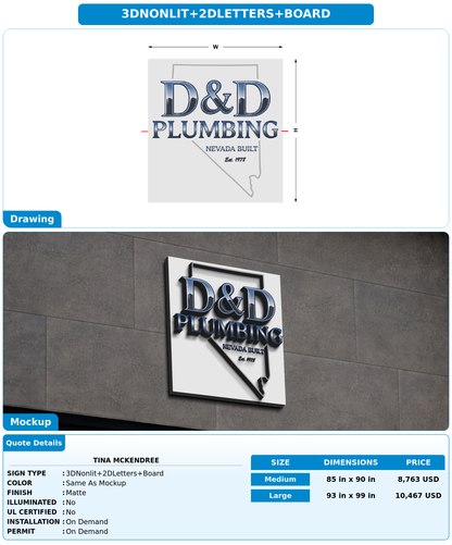 CUSTOM MOCKUP SIGN FOR Tina McKendree