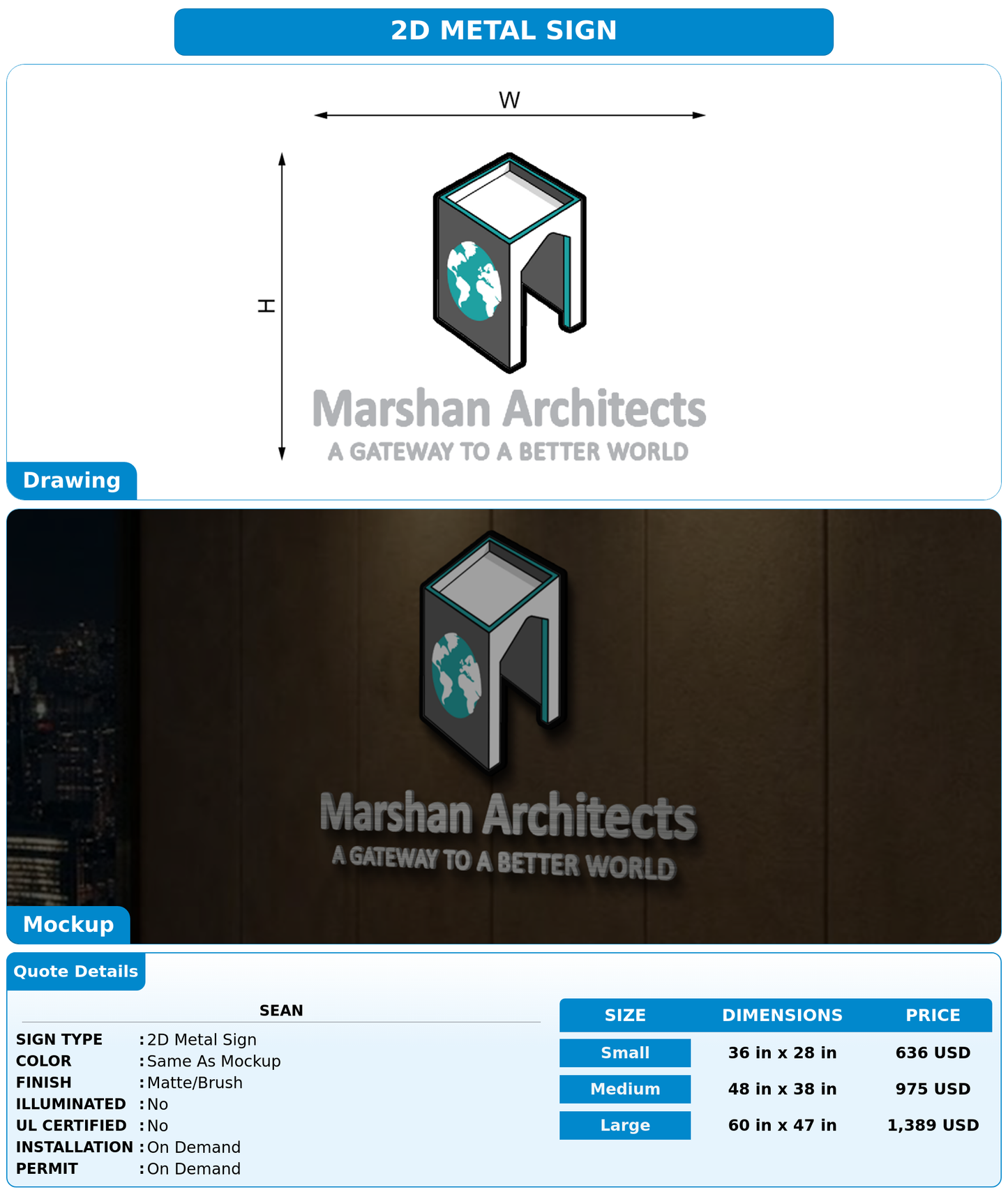 CUSTOM MOCKUP SIGN FOR Sean