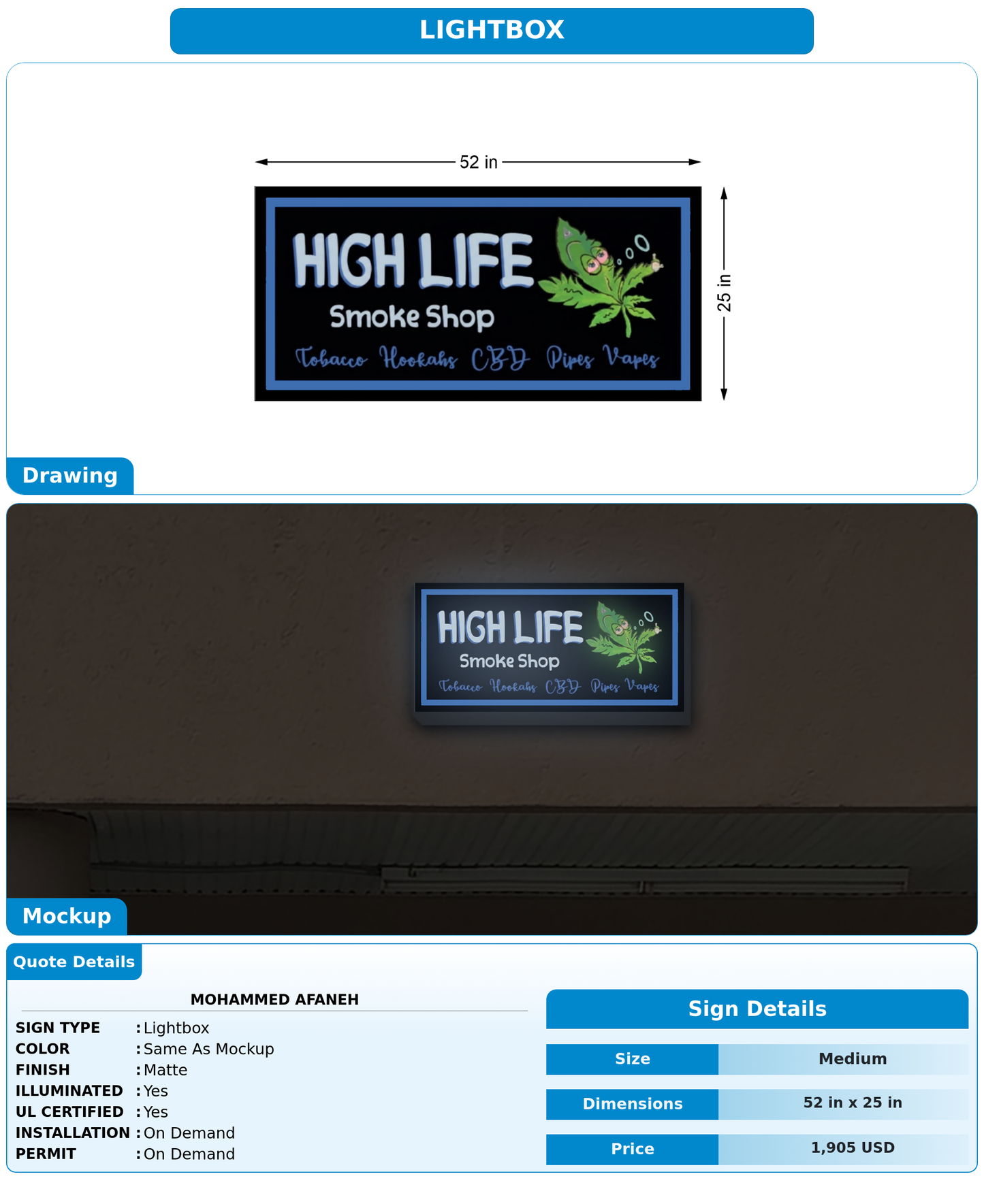 CUSTOM MOCKUP SIGN FOR Mohammed Afaneh
