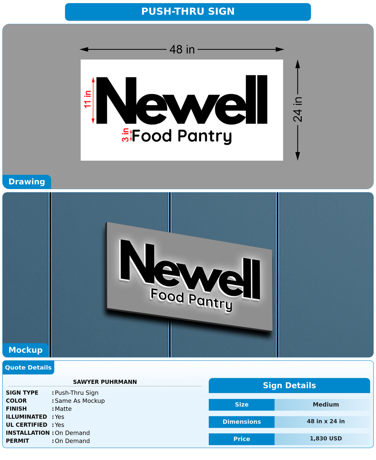 CUSTOM MOCKUP SIGN FOR Sawyer Puhrmann