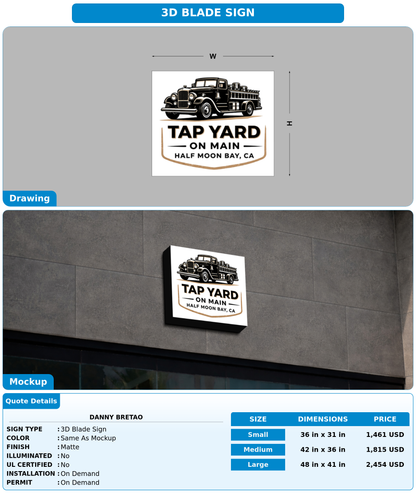 CUSTOM MOCKUP SIGN FOR Danny Bretao
