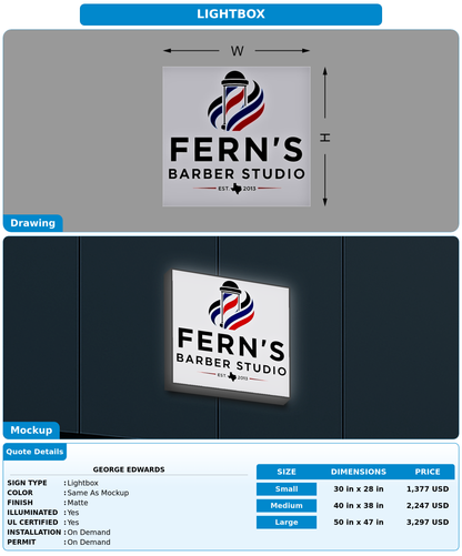 CUSTOM MOCKUP SIGN FOR George Edwards
