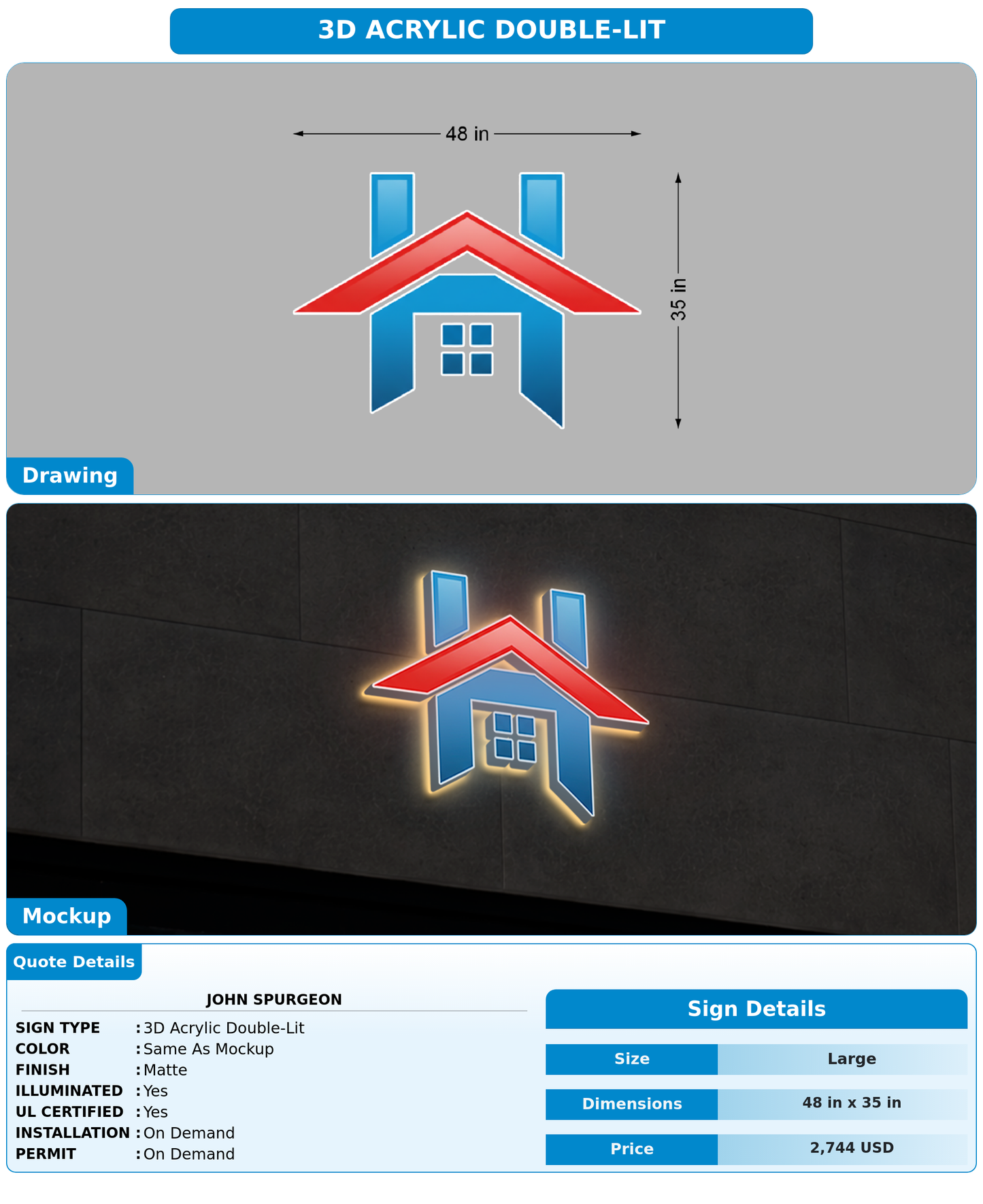 CUSTOM MOCKUP SIGN FOR John Spurgeon