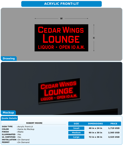 CUSTOM MOCKUP SIGN FOR Robert Moore