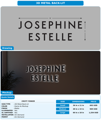 CUSTOM MOCKUP SIGN FOR Cristy yonker