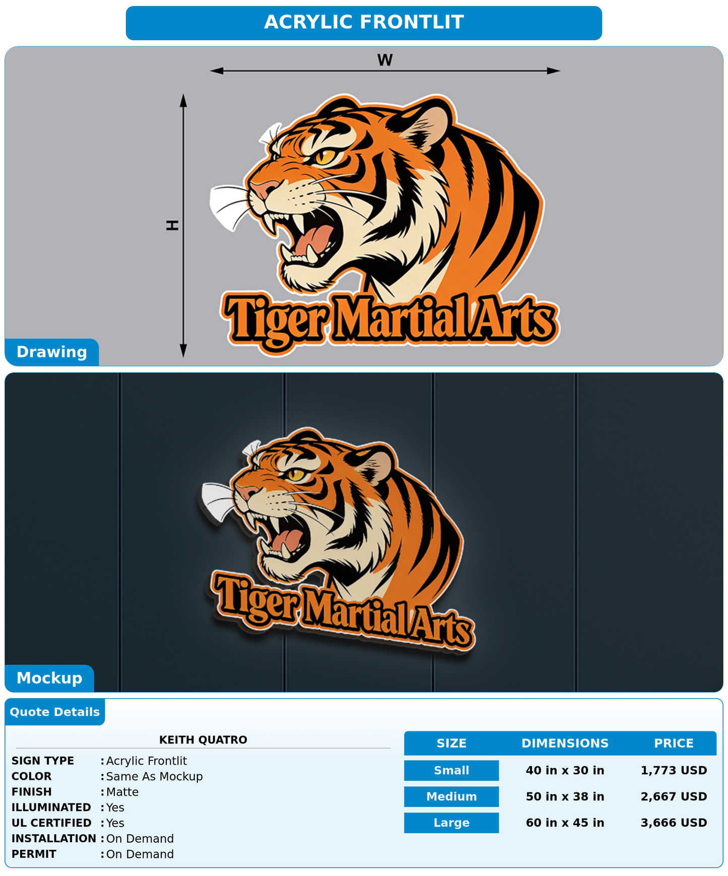 CUSTOM MOCKUP SIGN FOR keith quatro