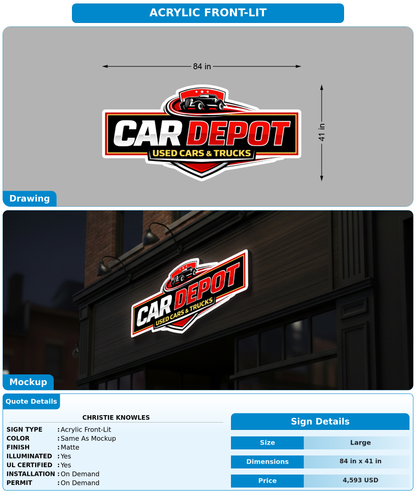 CUSTOM MOCKUP SIGN FOR Christie Knowles