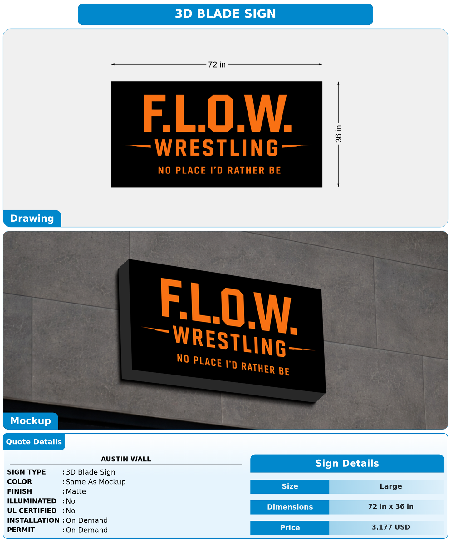 CUSTOM MOCKUP SIGN FOR Austin Wall