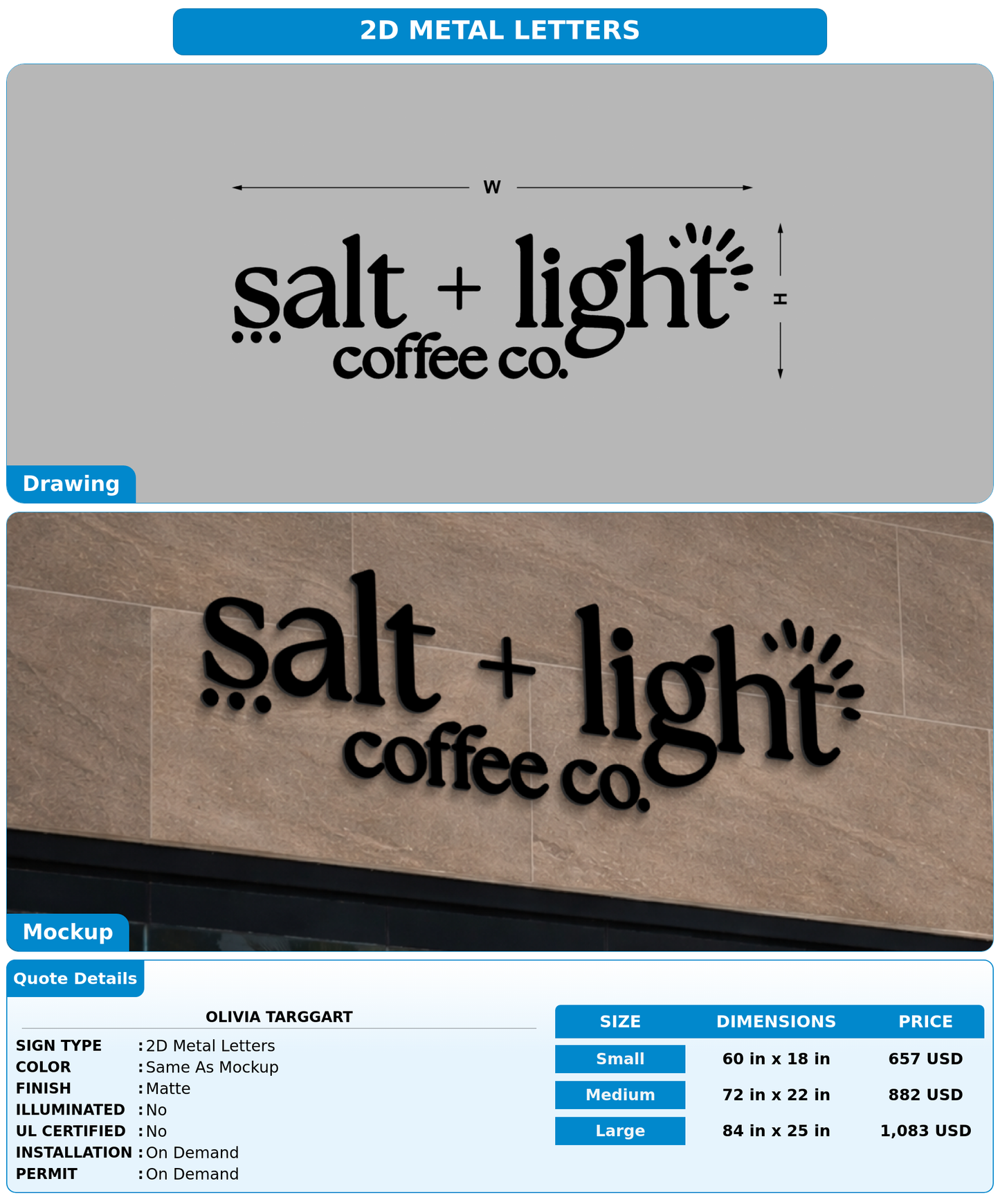 CUSTOM MOCKUP SIGN FOR Olivia Targgart