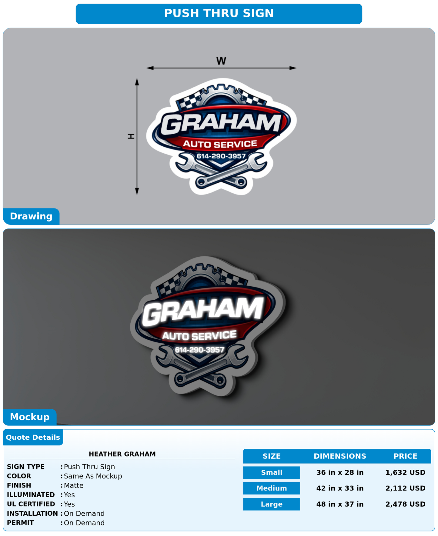 CUSTOM MOCKUP SIGN FOR Heather Graham
