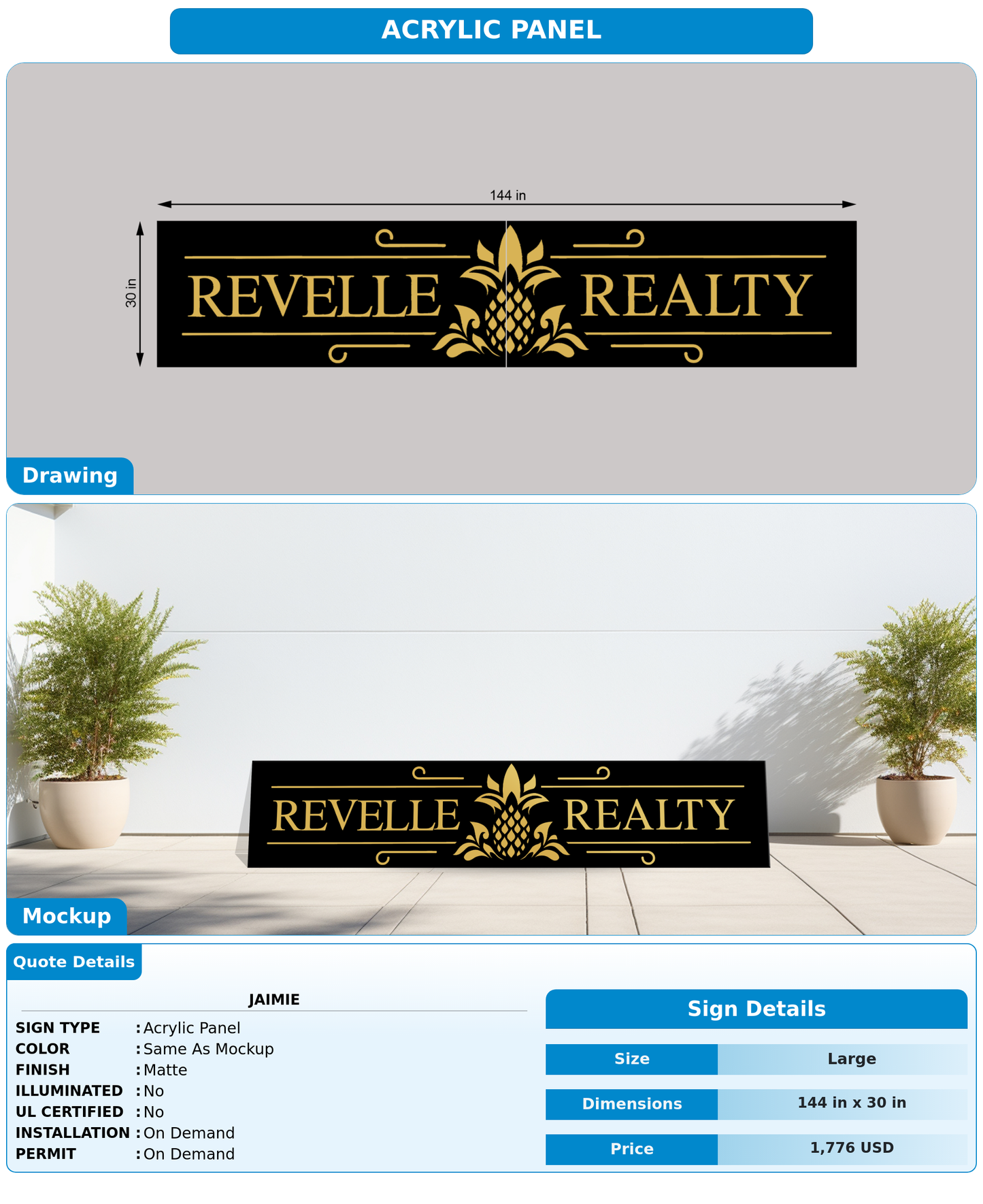 CUSTOM MOCKUP SIGN FOR jaimie