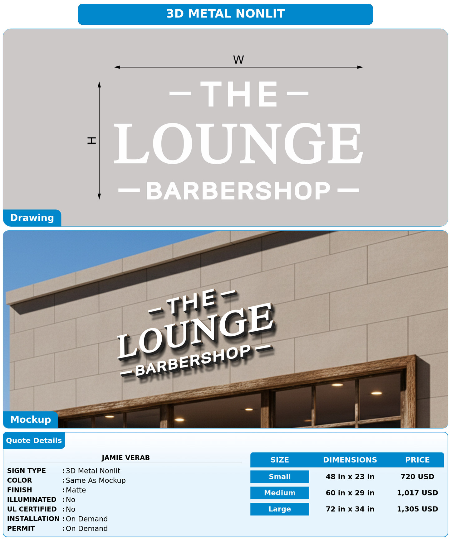 CUSTOM MOCKUP SIGN FOR jamie verab