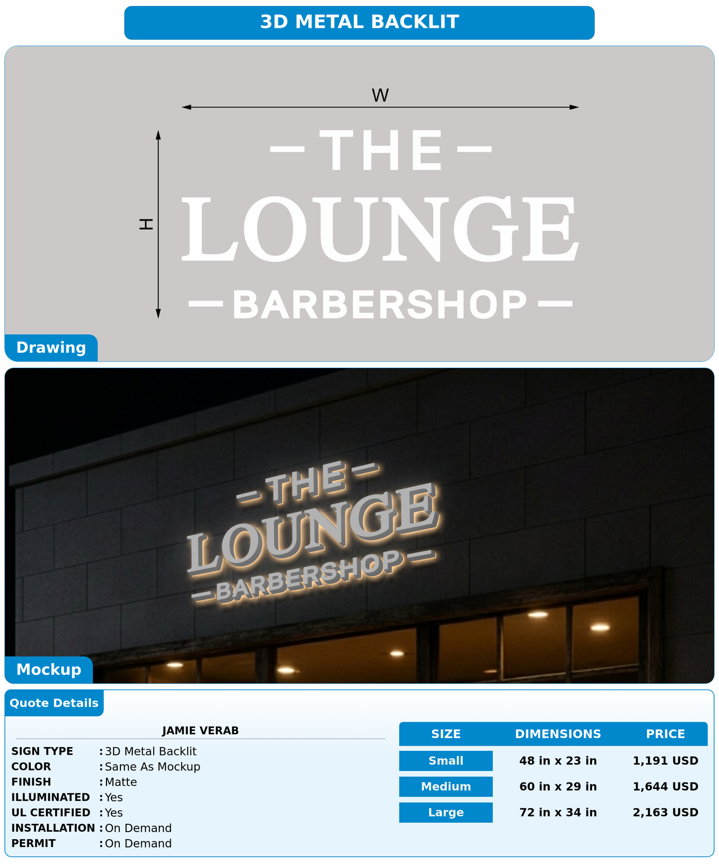 CUSTOM MOCKUP SIGN FOR jamie verab