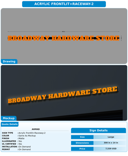 CUSTOM MOCKUP SIGN FOR Ahmad