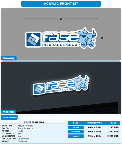 CUSTOM MOCKUP SIGN FOR Felipe Contreras