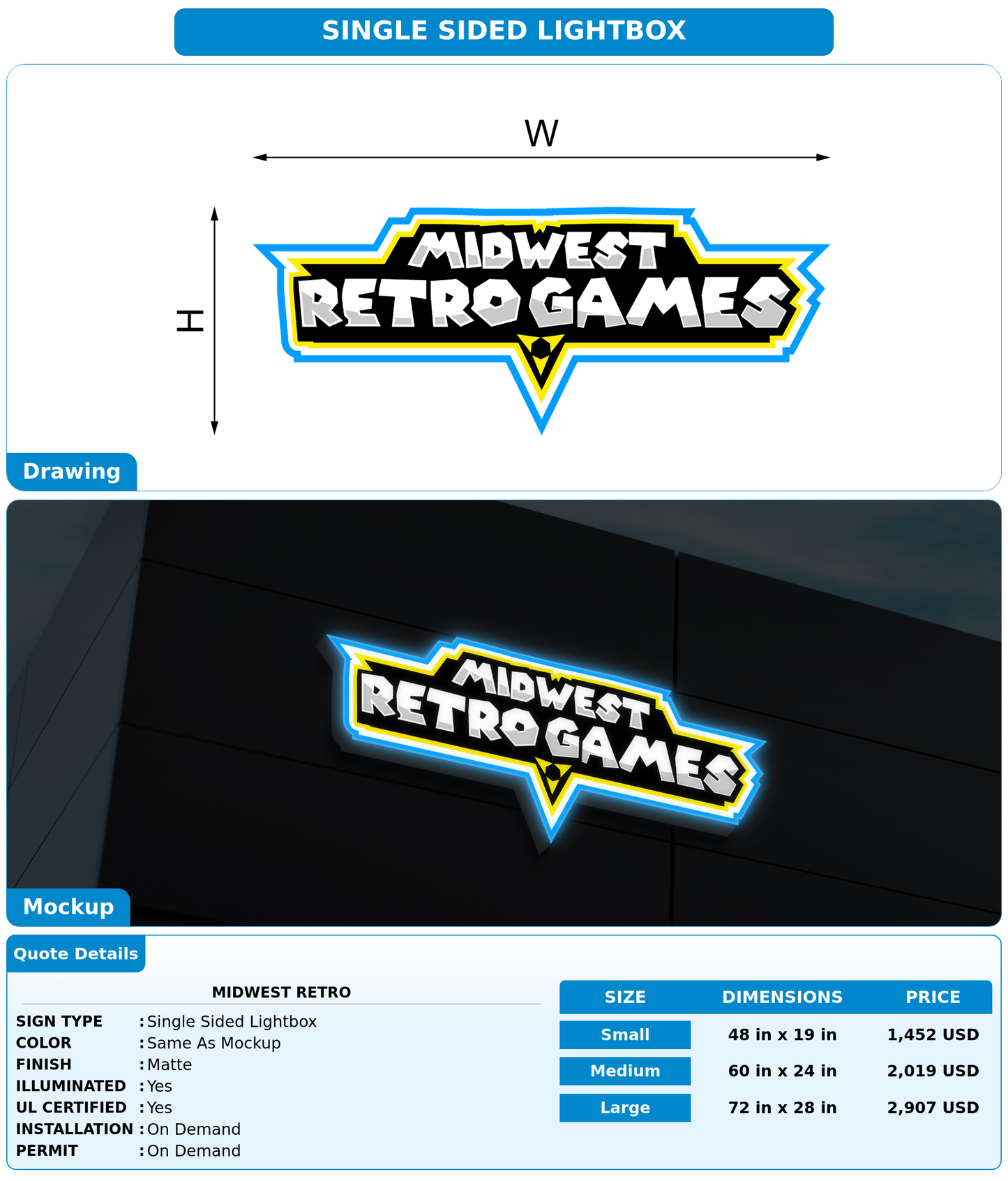 CUSTOM MOCKUP SIGN FOR Midwest Retro