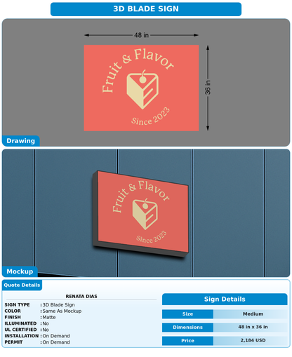 CUSTOM MOCKUP SIGN FOR Renata Dias