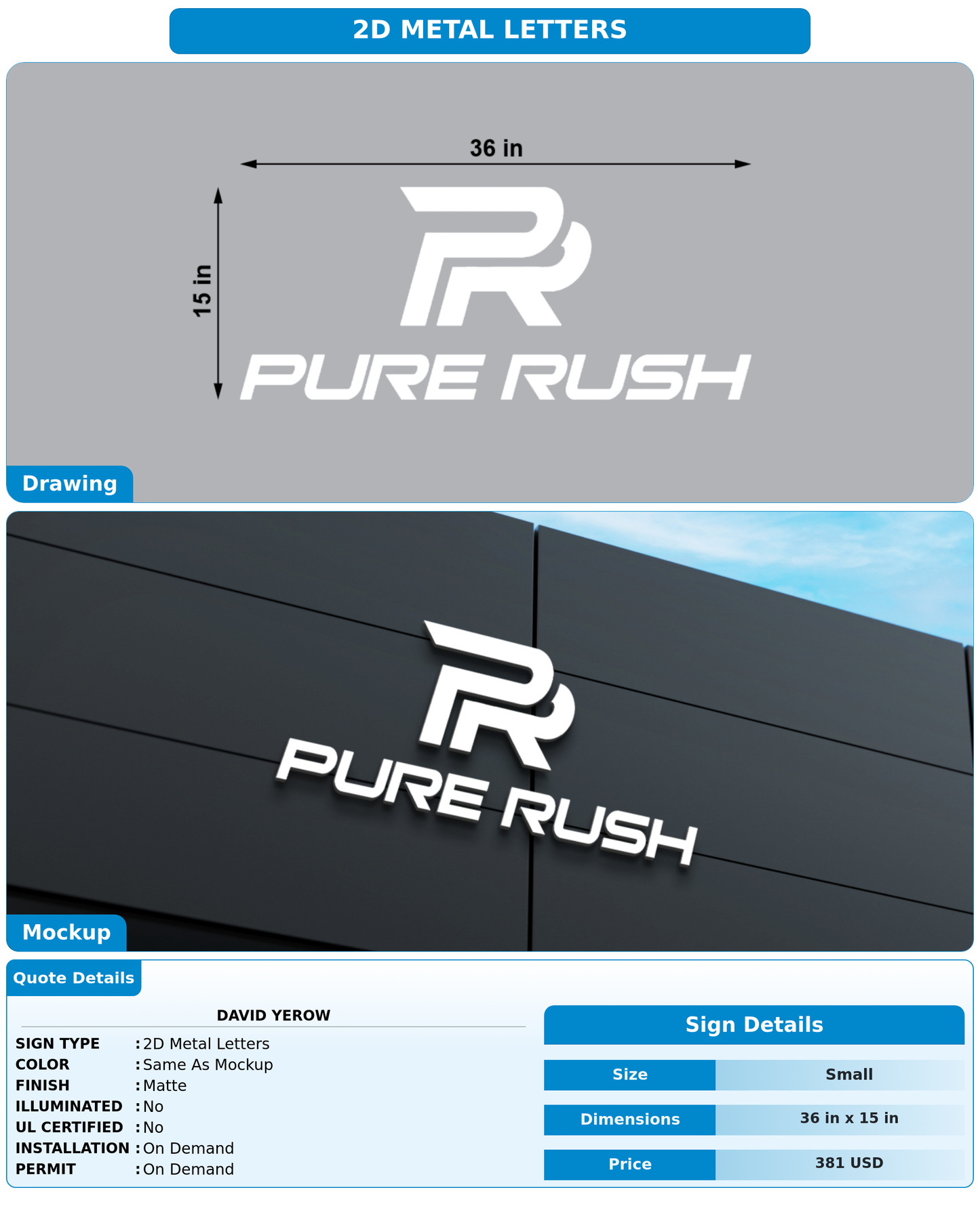 CUSTOM MOCKUP SIGN FOR David Yerow