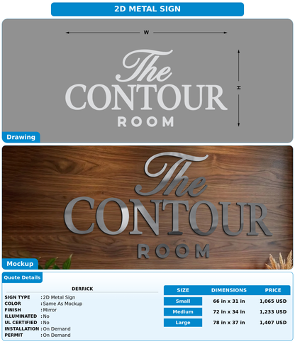 CUSTOM MOCKUP SIGN FOR Derrick
