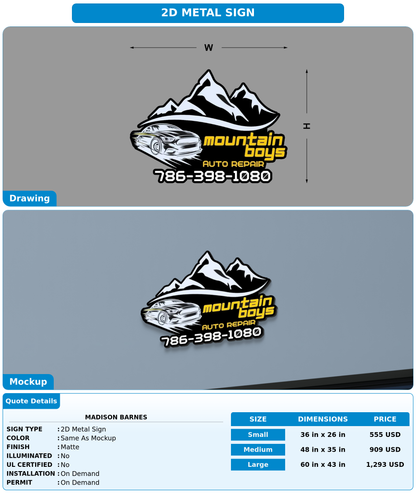 CUSTOM MOCKUP SIGN FOR Madison Barnes