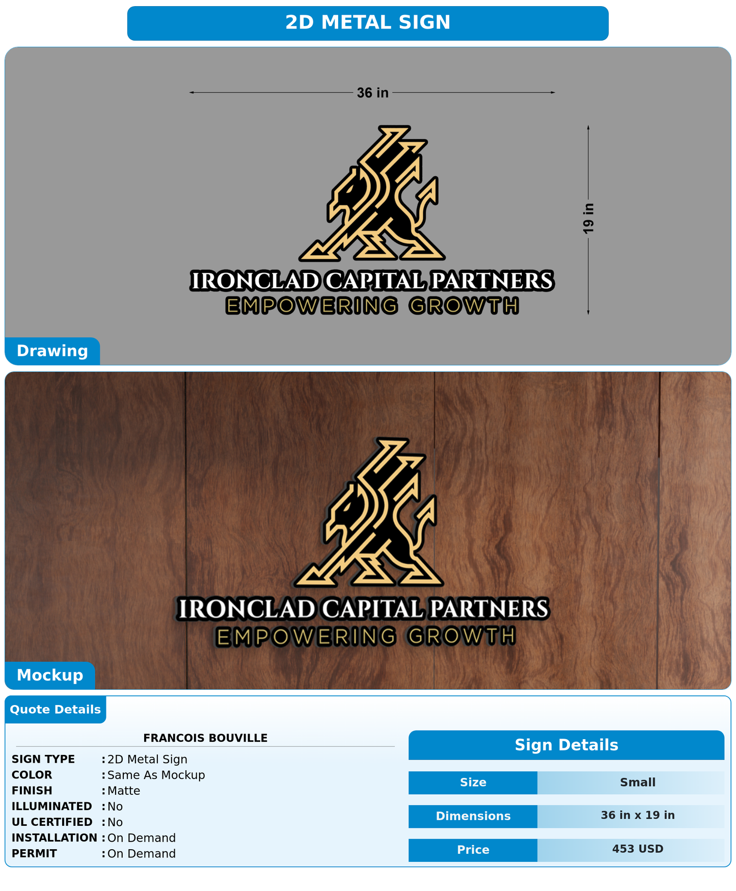 CUSTOM MOCKUP SIGN FOR Francois Bouville
