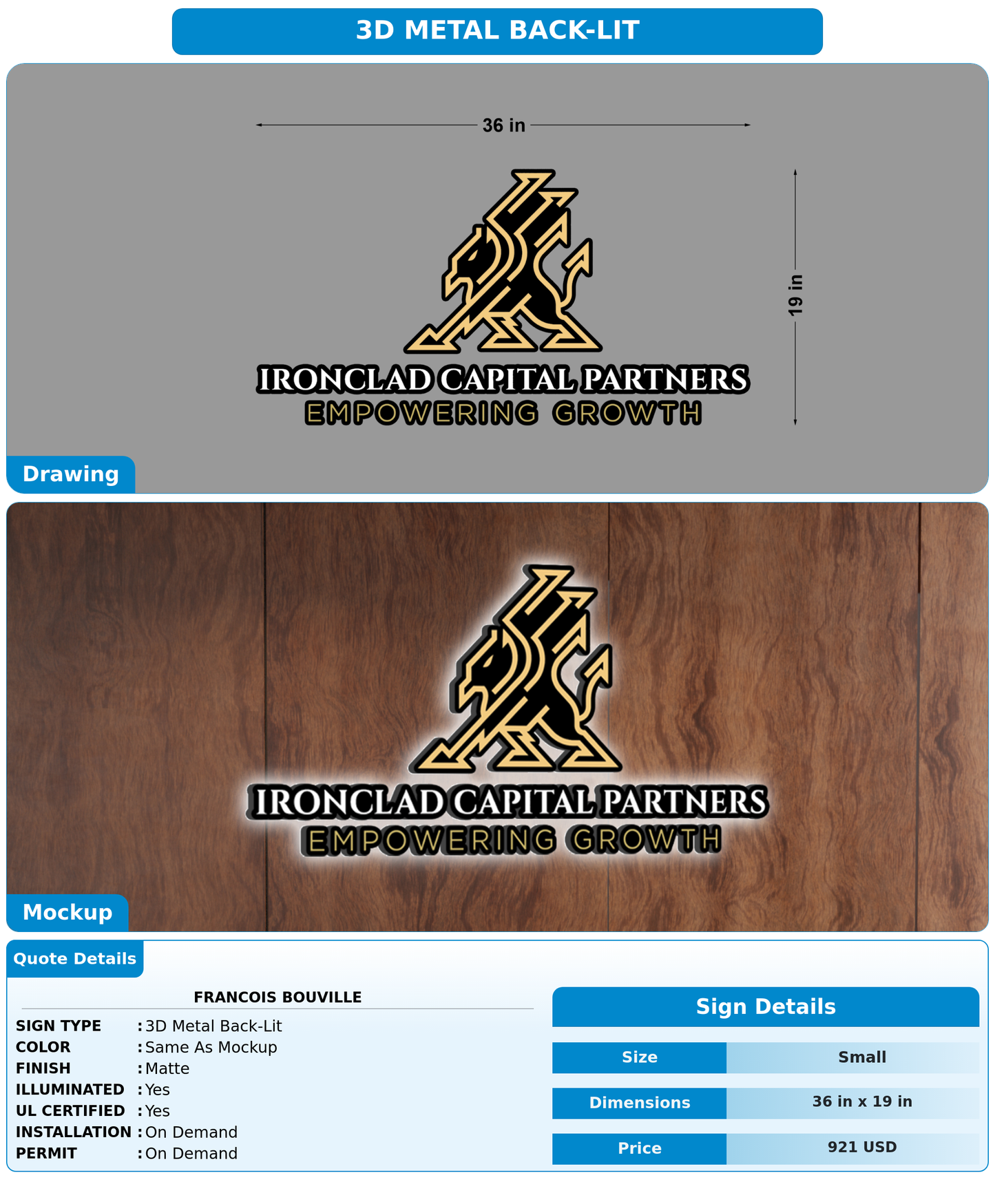 CUSTOM MOCKUP SIGN FOR Francois Bouville