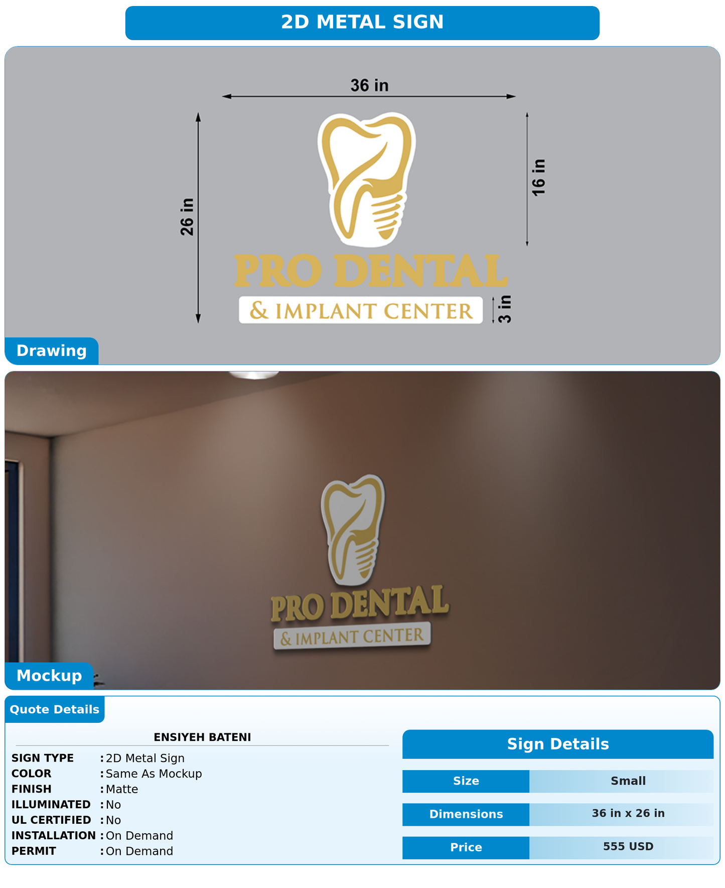 CUSTOM MOCKUP SIGN FOR Ensiyeh Bateni