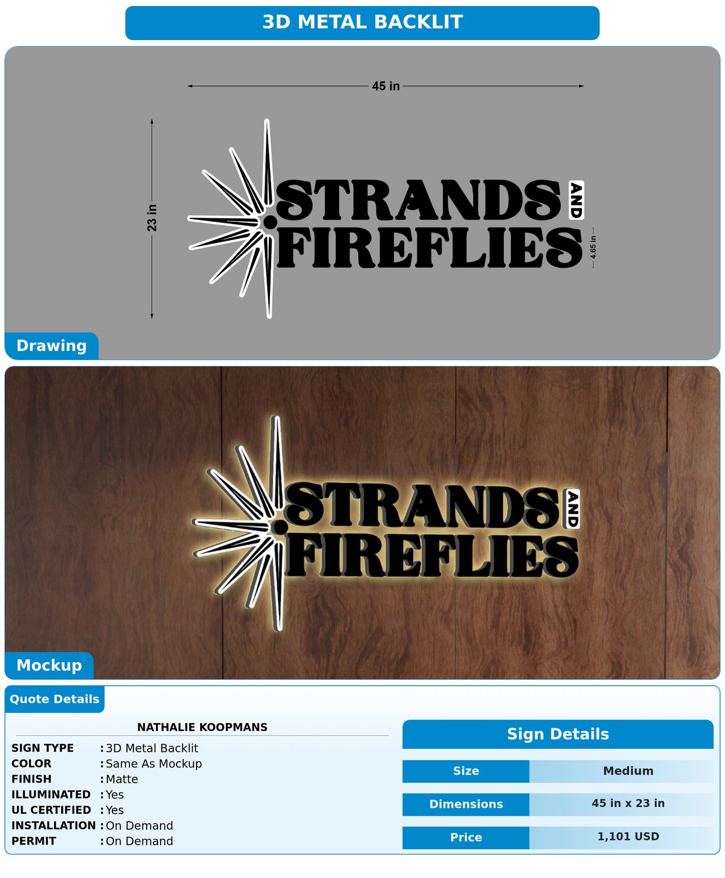 CUSTOM MOCKUP SIGN FOR Nathalie Koopmans