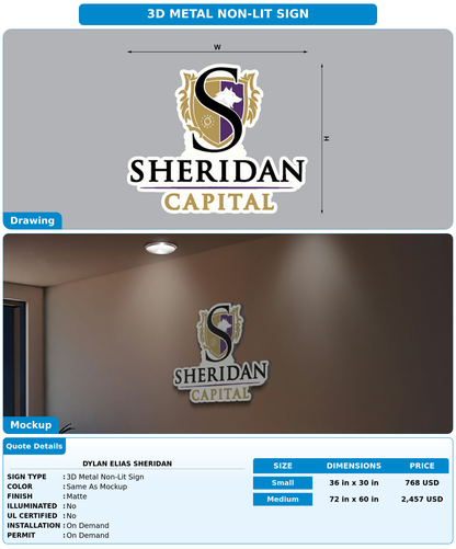 CUSTOM MOCKUP SIGN FOR Dylan Elias Sheridan