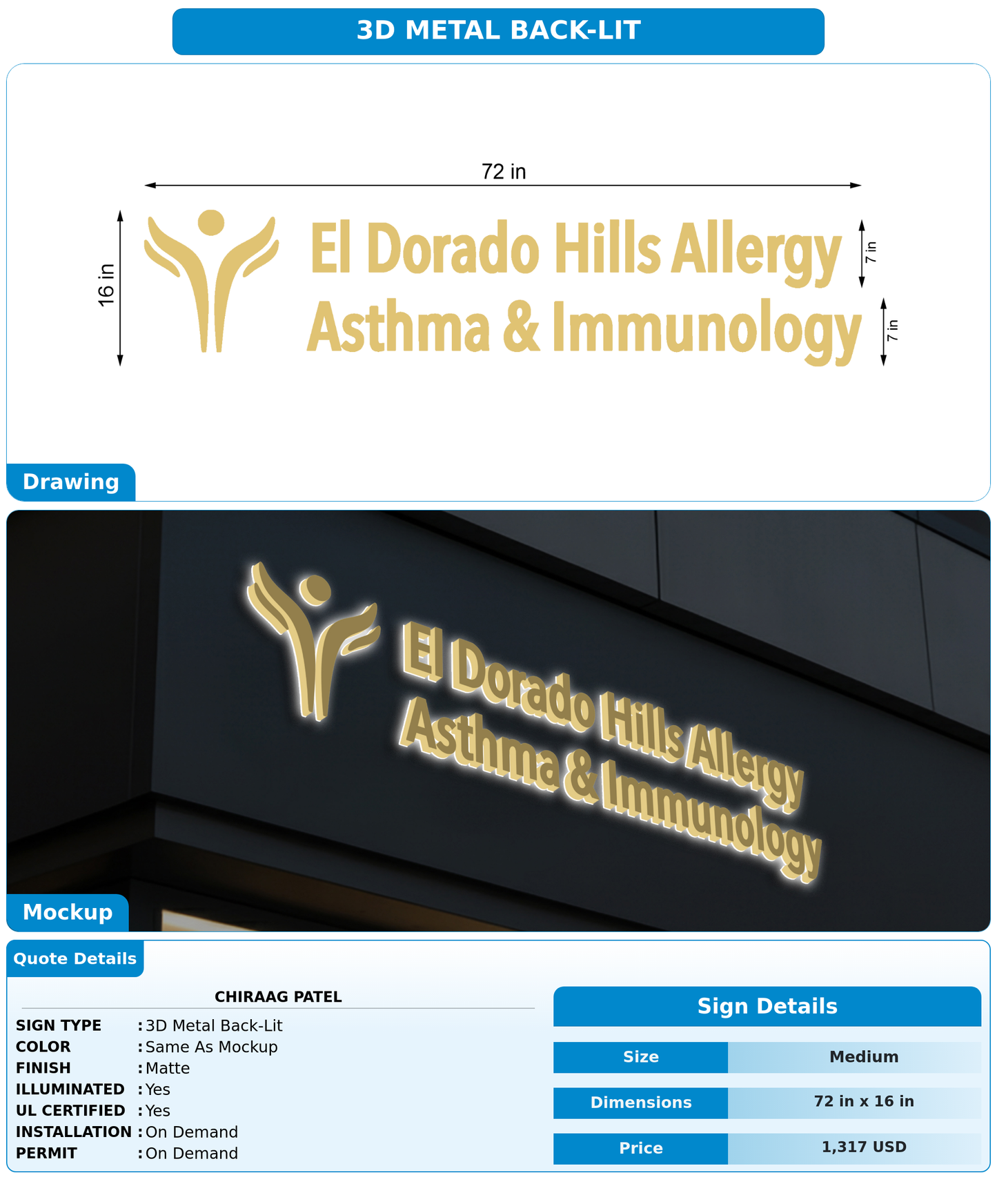 CUSTOM MOCKUP SIGN FOR Chiraag Patel
