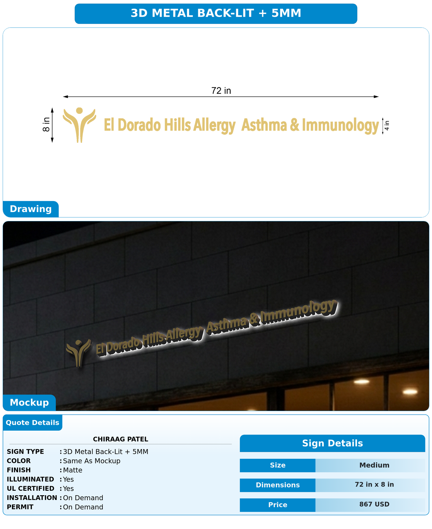 CUSTOM MOCKUP SIGN FOR Chiraag Patel
