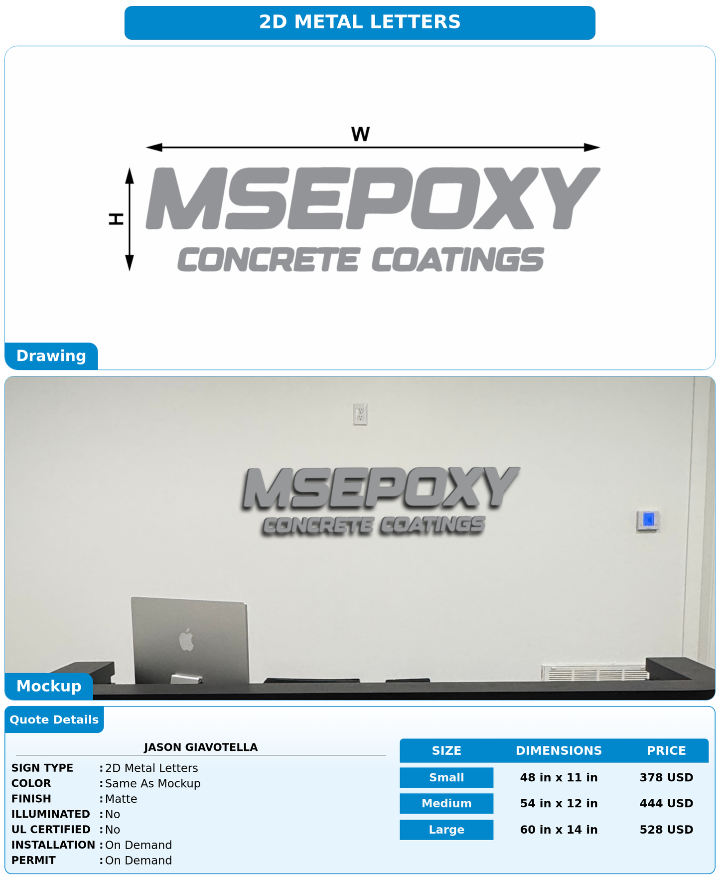 CUSTOM MOCKUP SIGN FOR Jason Giavotella