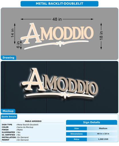 CUSTOM MOCKUP SIGN FOR Pablo Amoddio