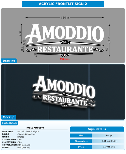 CUSTOM MOCKUP SIGN FOR Pablo Amoddio