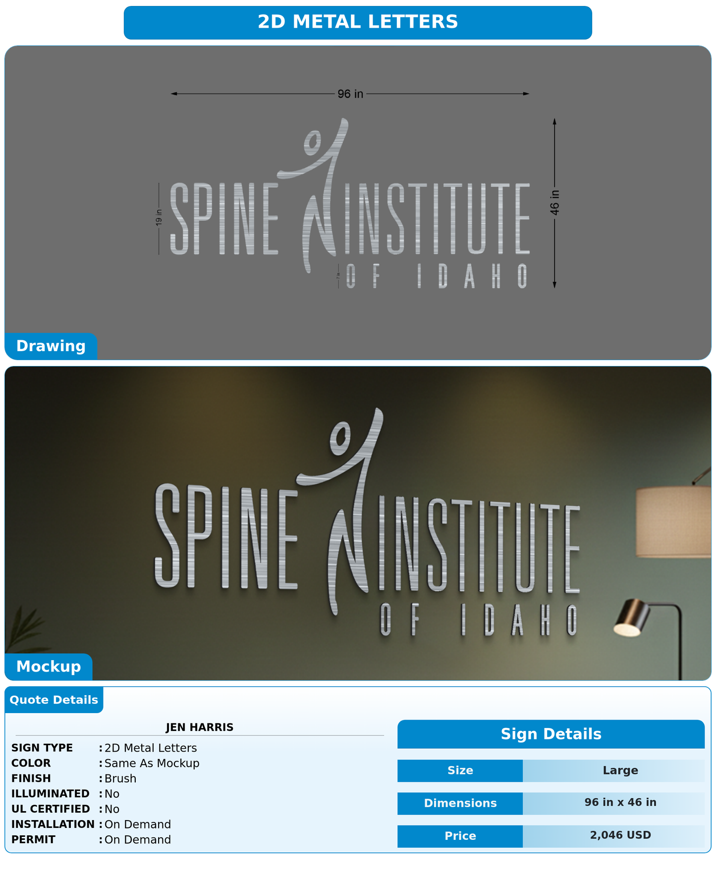 CUSTOM MOCKUP SIGN FOR Jen Harris