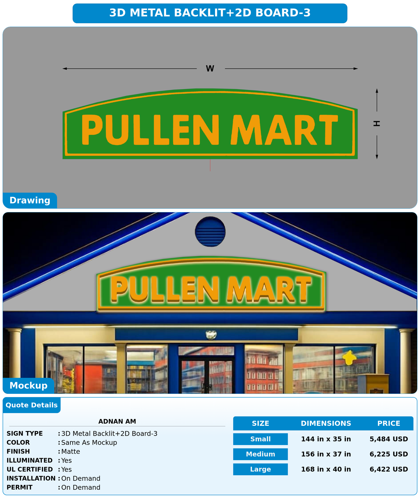 CUSTOM MOCKUP SIGN FOR Adnan am