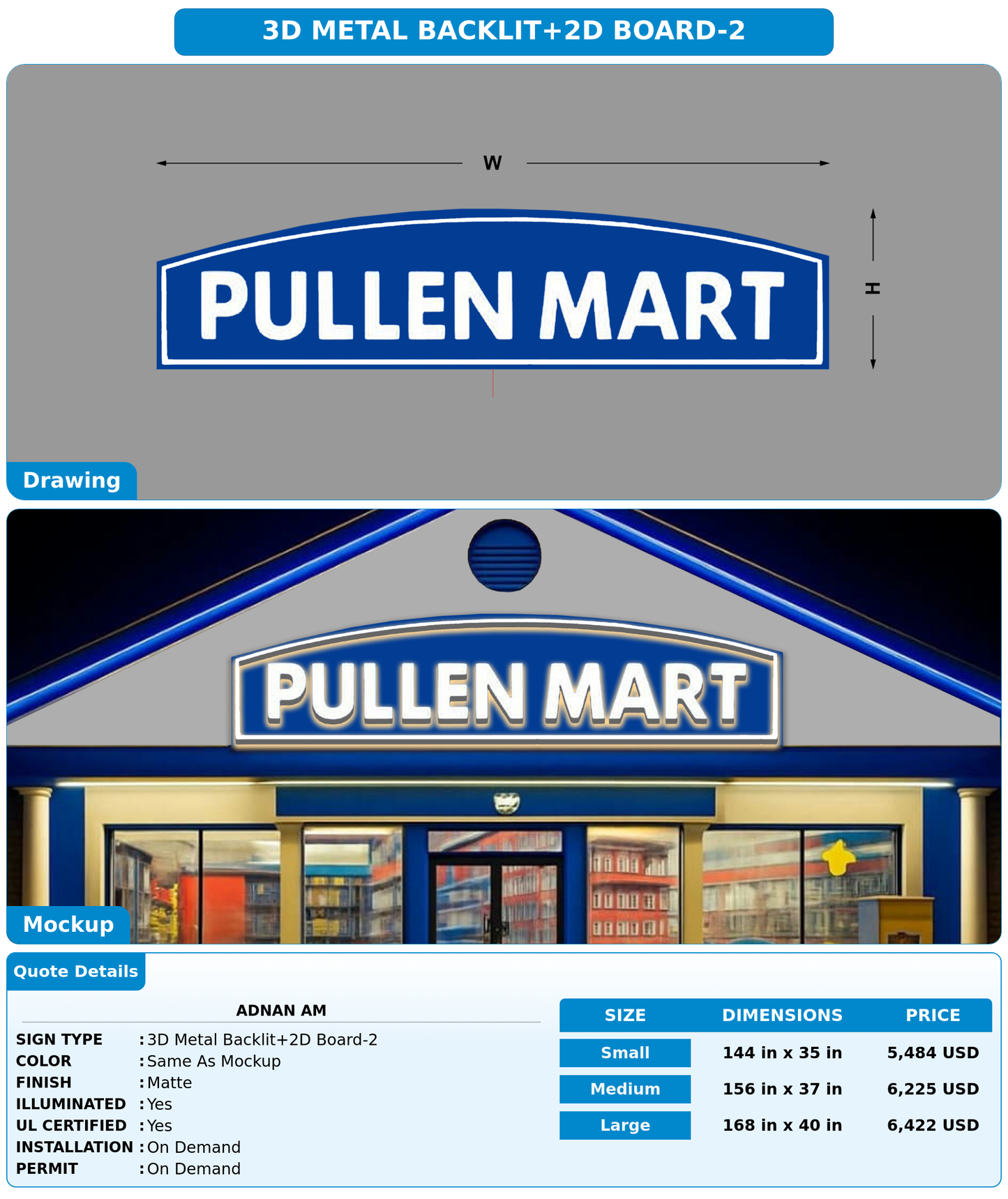 CUSTOM MOCKUP SIGN FOR Adnan am