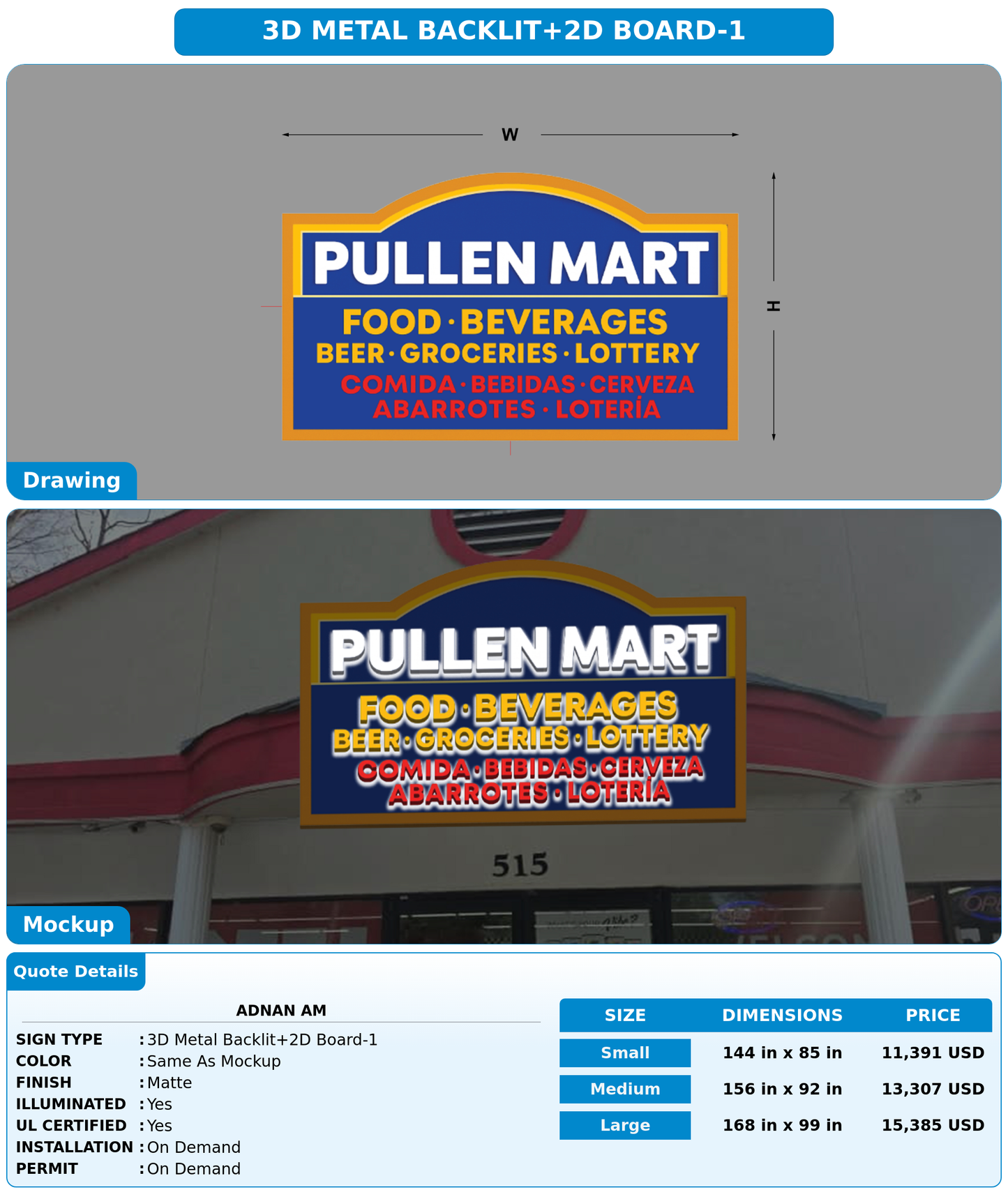 CUSTOM MOCKUP SIGN FOR Adnan am