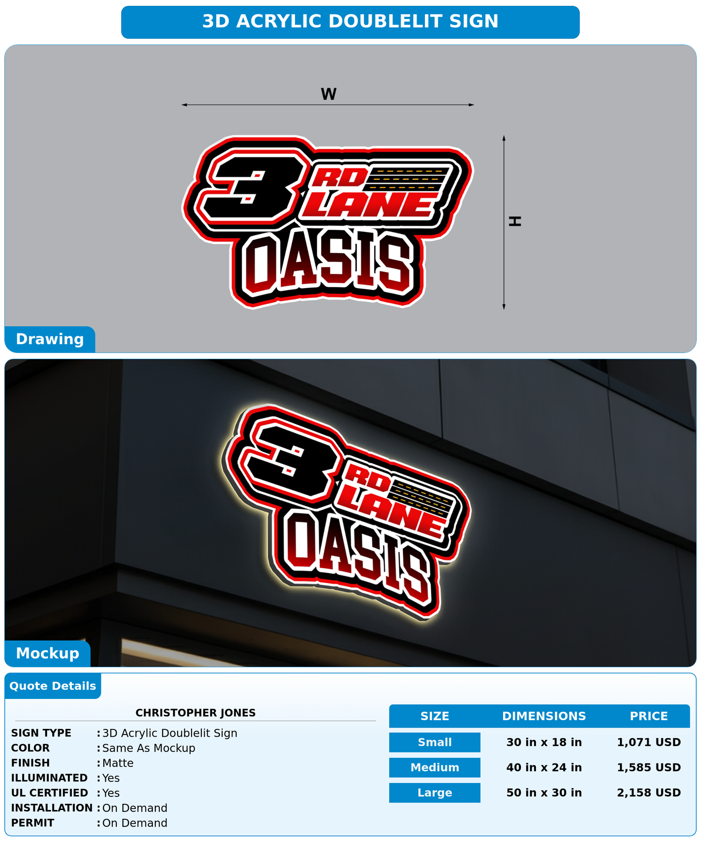 CUSTOM MOCKUP SIGN FOR Christopher Jones
