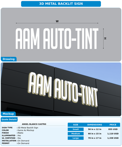 CUSTOM MOCKUP SIGN FOR Angel blanco castro