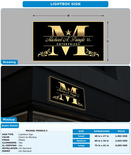 CUSTOM MOCKUP SIGN FOR Michael Pringle II