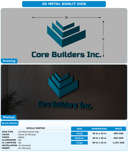 CUSTOM MOCKUP SIGN FOR Ricelle Martins